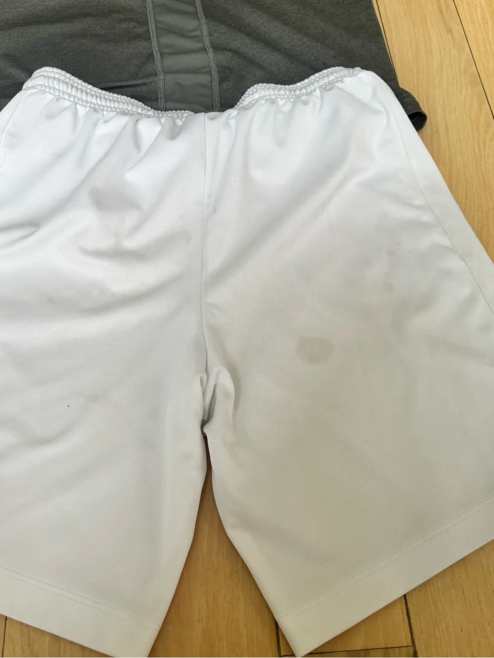 Nike YOUTH LARGE Gray Tank Top & White Athletic Shorts Set